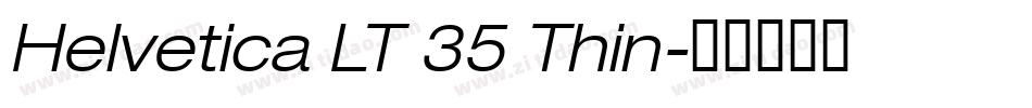 Helvetica LT 35 Thin字体转换
